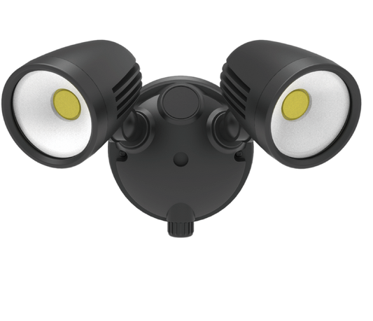 Kosnic PIX20-BLK Pixley 20W CCT LED Twin Spot Floodlight IP54 Black