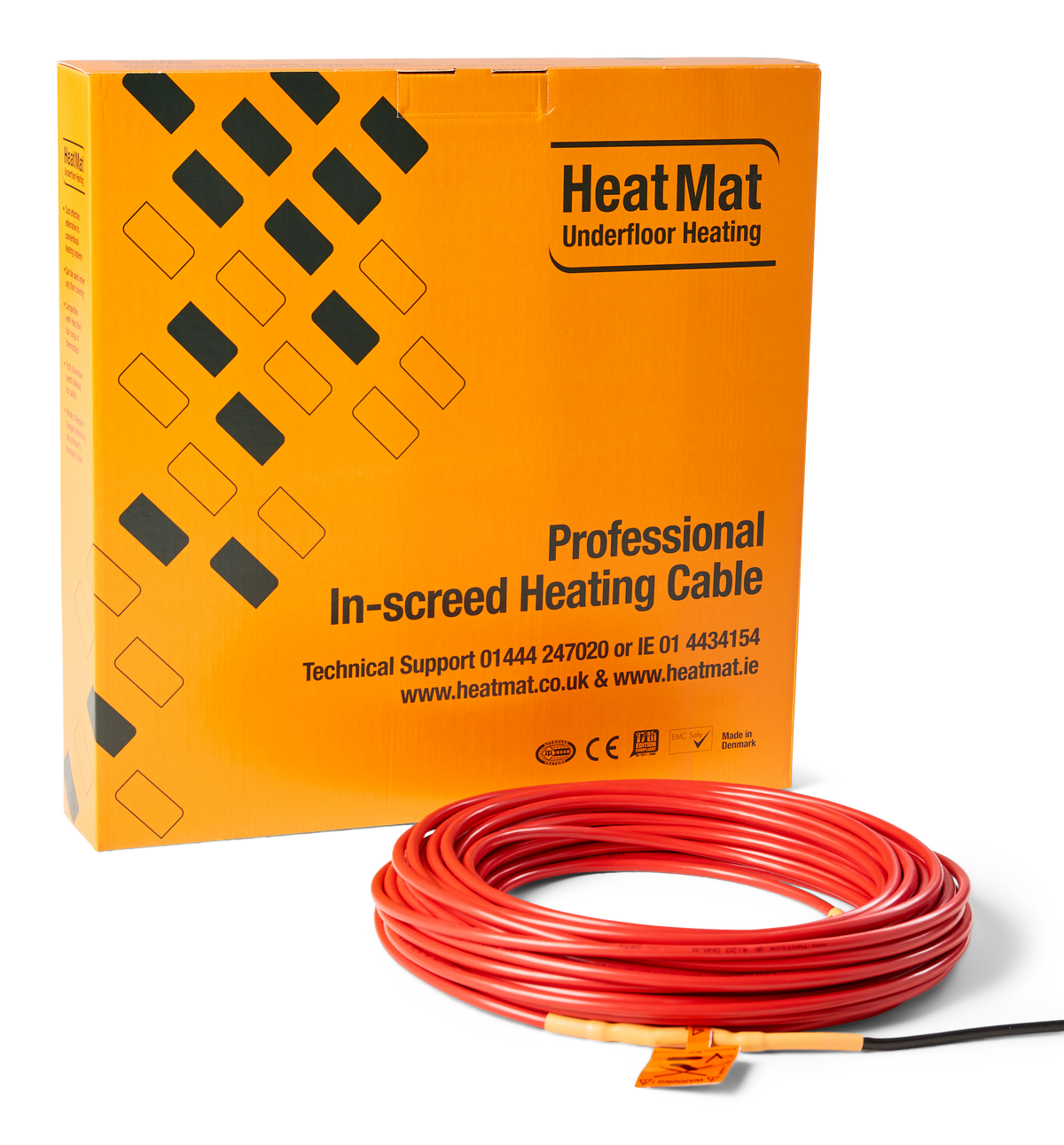 Heating Cable Mat Heat Mat PKC-5.0-0200 200W 5mm Red In-Screed Heating Cable 10m – ETC ...