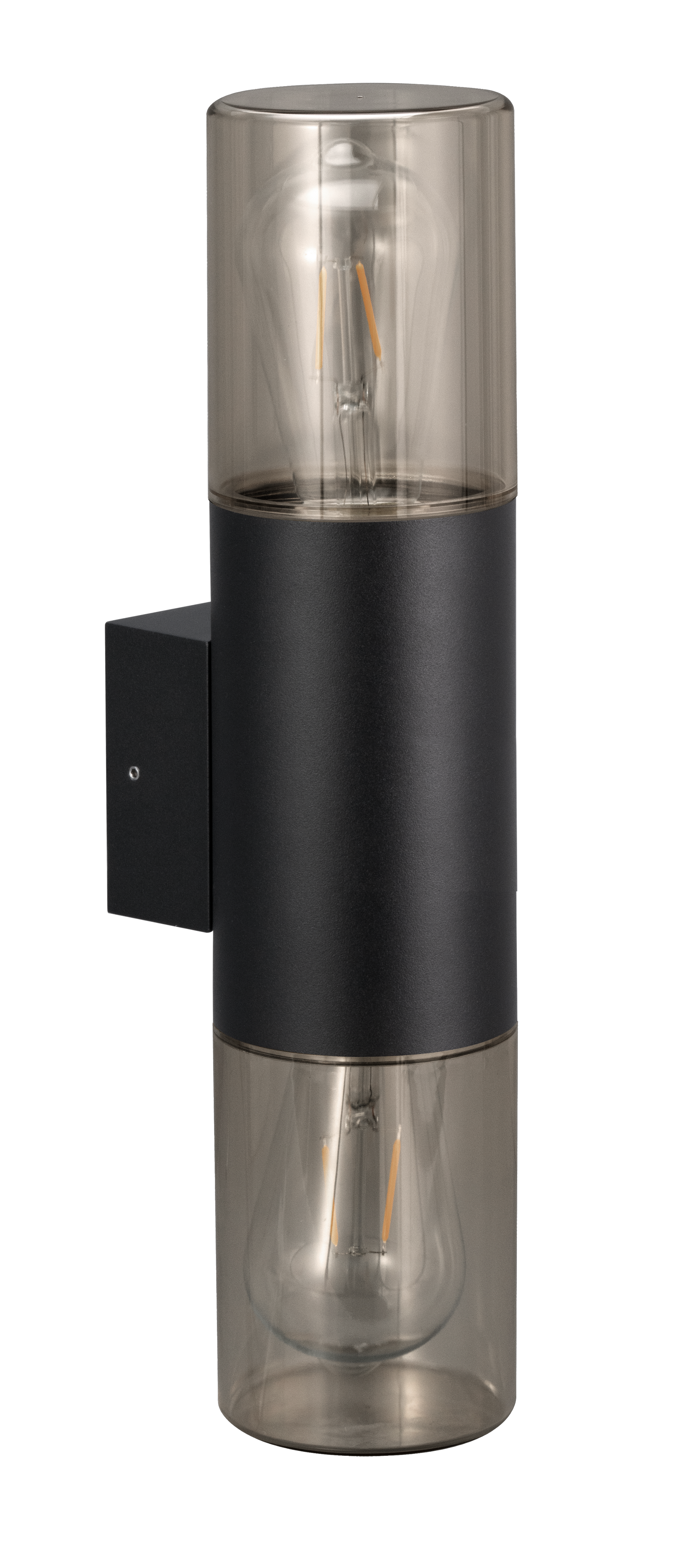 Kosnic POP-BLK Poplar E27 Modern Tubular Up / Down Wall Lantern IP65 Black