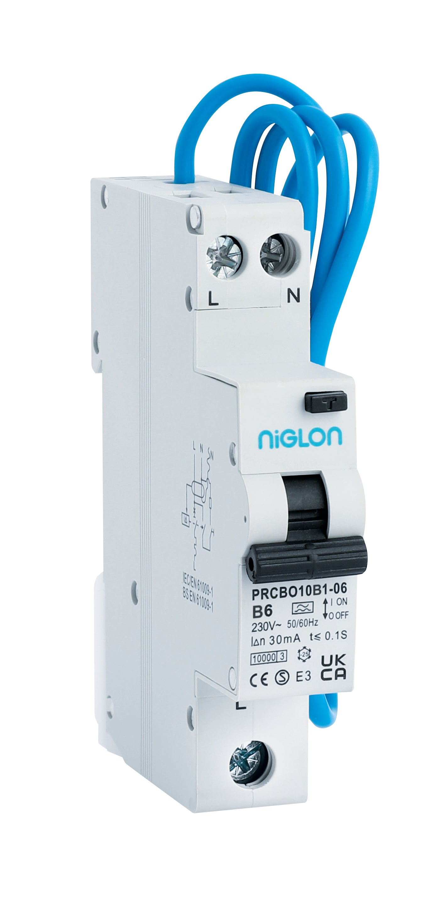 Niglon PRCBO10B1-20 20A SP Type B RCBO – ETC Electrical