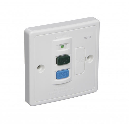 Switchtec PRCD13ASO SCL 1 Gang 13A RCD Spur White Moulded