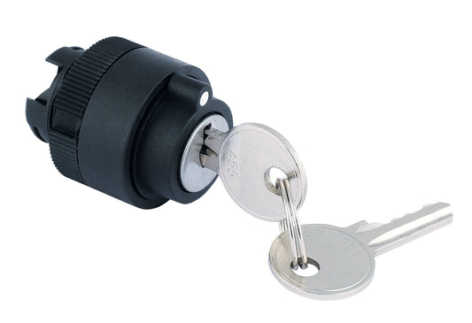 Niglon PSA-3KS 22mm 3 Position Key Operated Selector Switch Head - Spring Return (For Plastic PB Sta