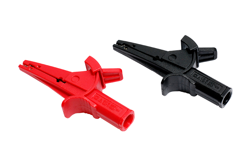 KPS PT120 65mm Crocodile Clips Red / Black