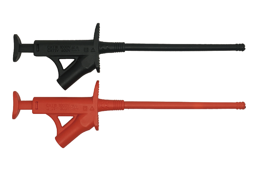 KPS PT200 185mm Crocodile Clips Red / Black