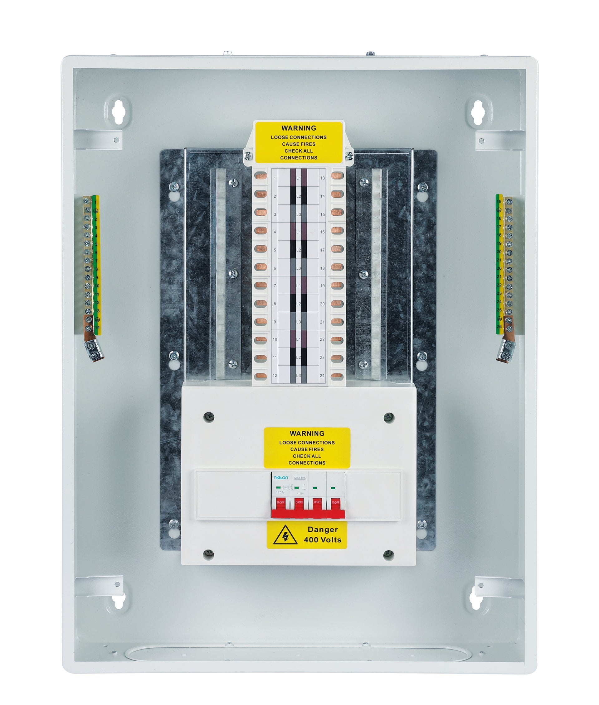 Niglon PTB08S 8 Way TP B Type Distribution Board with 125A Incomer