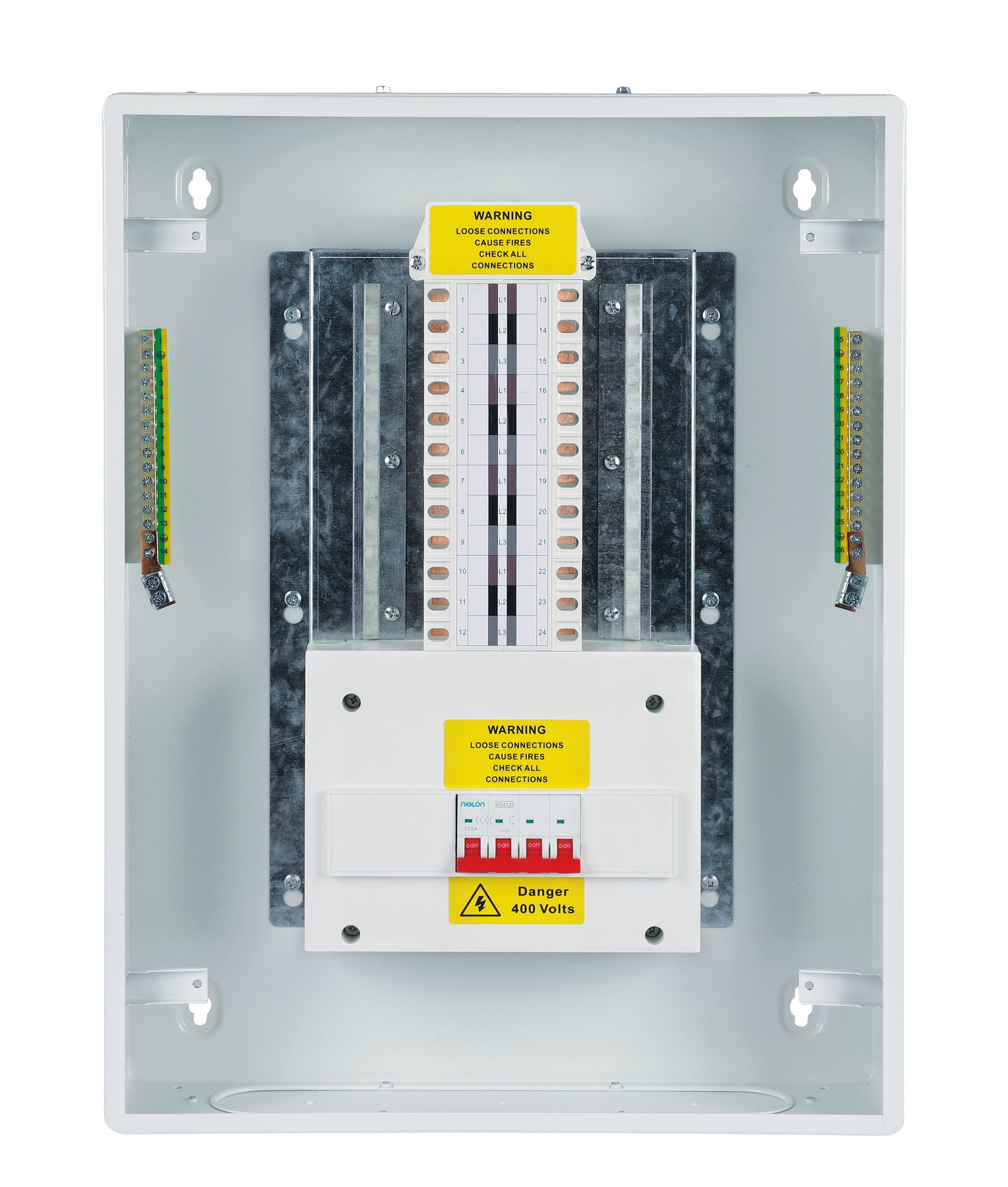 Niglon PTB08S 8 Way TP B Type Distribution Board with 125A Incomer