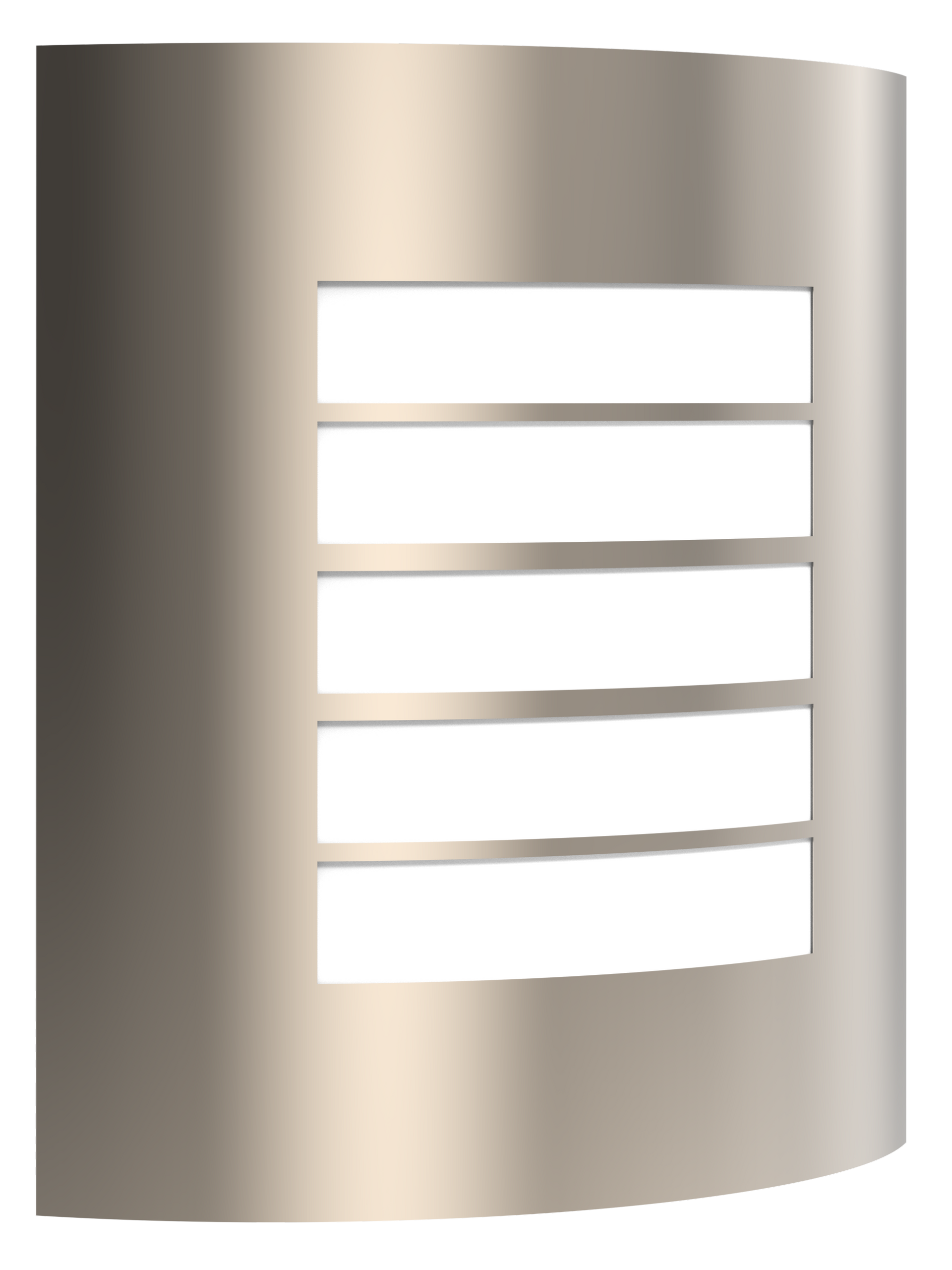 Kosnic PYR-SLS Pyrus E27 Modern Square Slotted Wall Lantern IP44 Stainless Steel