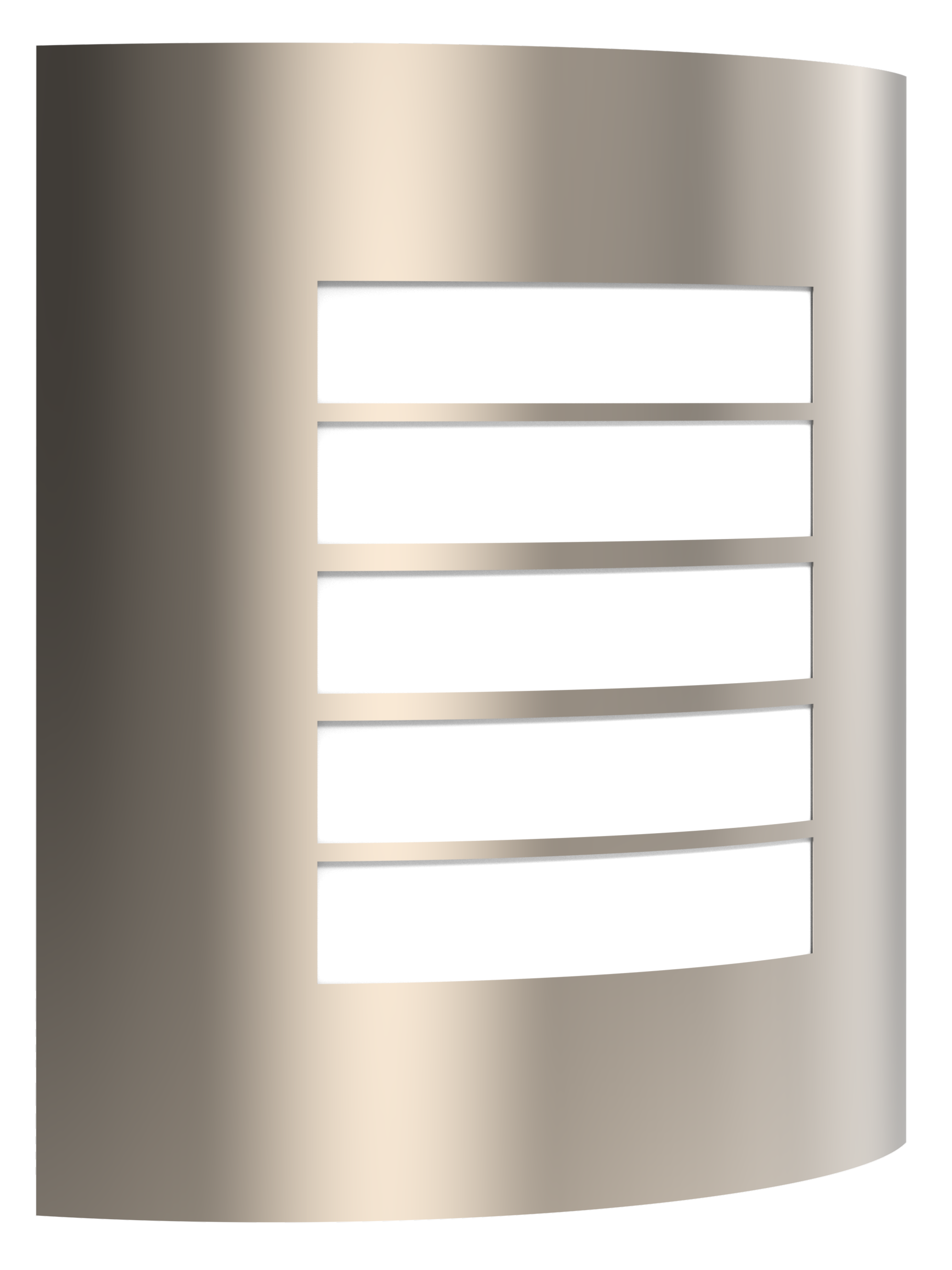 Kosnic PYR-SLS Pyrus E27 Modern Square Slotted Wall Lantern IP44 Stainless Steel