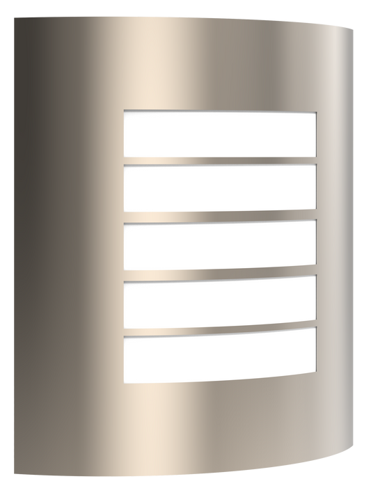 Kosnic PYR-SLS Pyrus E27 Modern Square Slotted Wall Lantern IP44 Stainless Steel