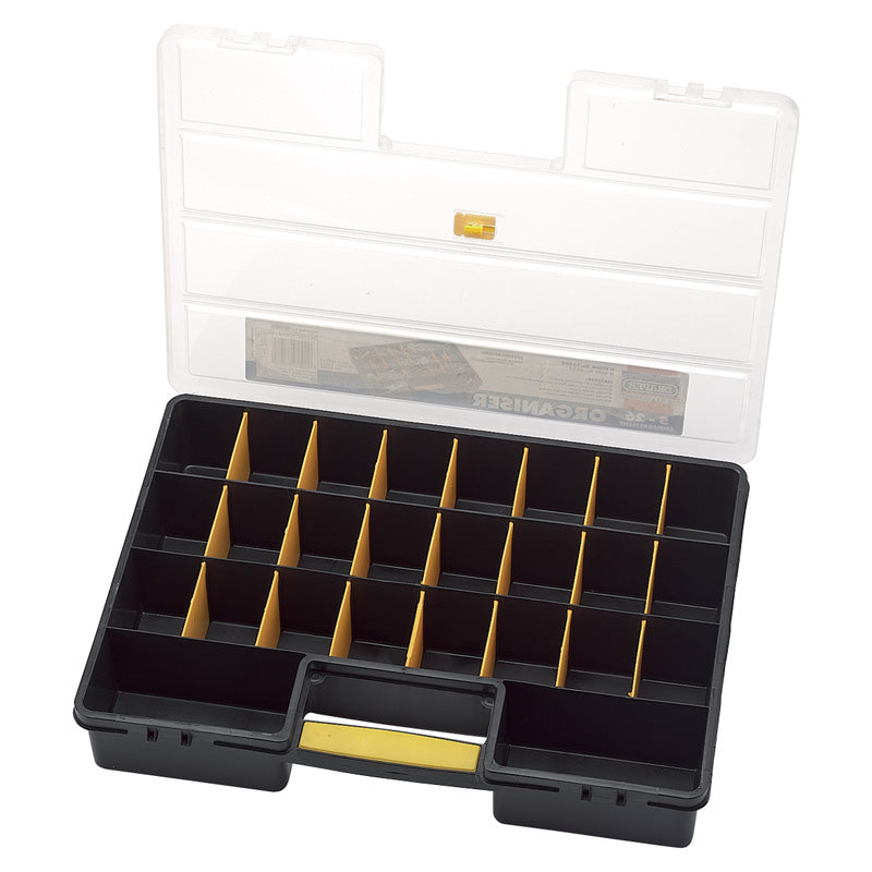 Draper QC26 26 Compartment Organiser Black & Yellow