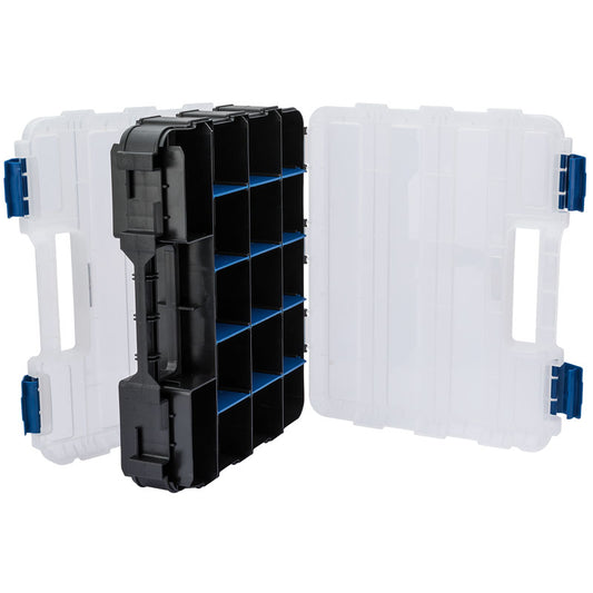 Draper QCD34 Double Sided 34 Comparment Organiser Black & Blue
