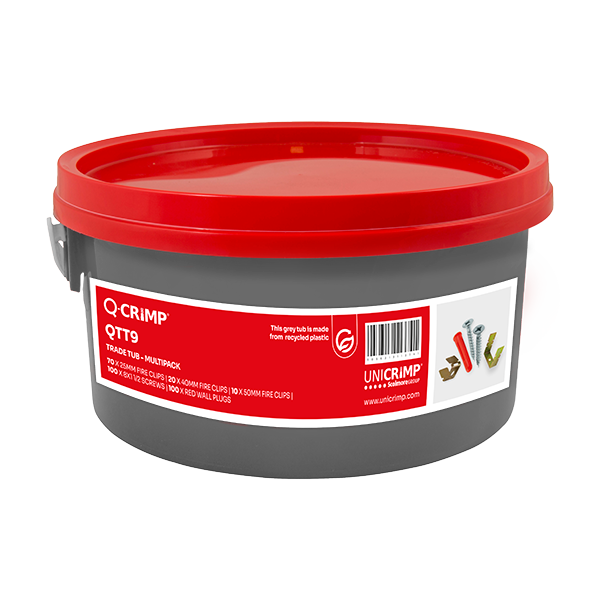 Unicrimp QTT9 Fire Clips Trade Tub