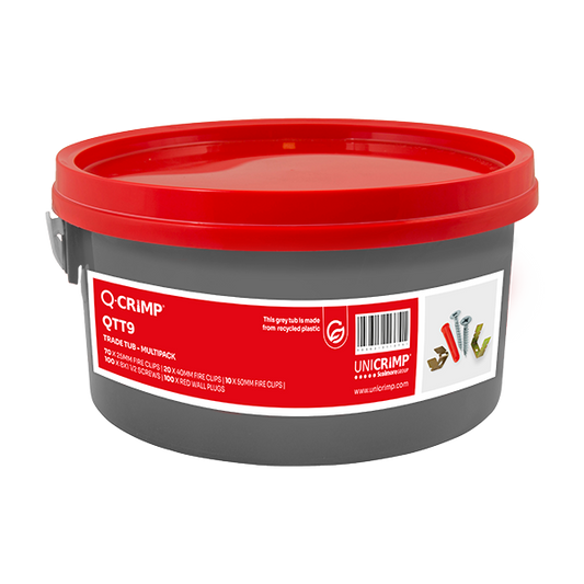 Unicrimp QTT9 Fire Clips Trade Tub