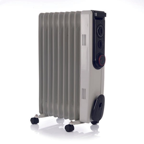 Hyco RAD20TY Riviera 2KW Oil Filled Radiator with Timer Grey