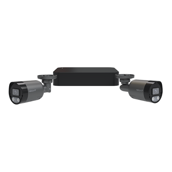 ESP RC24KB2G Rekor IP 4 Channel Full HD CCTV PoE System with 2 x Bullet Cameras 1TB Dark Grey