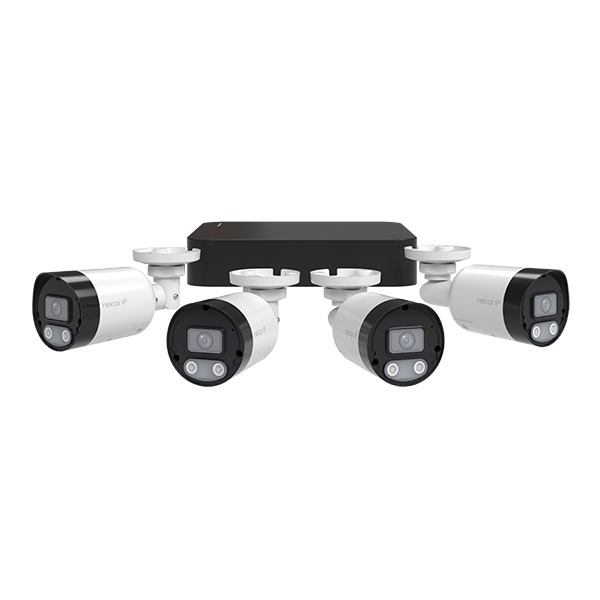 ESP RC24KB4W Rekor IP 4 Channel Full HD CCTV PoE System with 4 x Bullet Cameras 1TB White