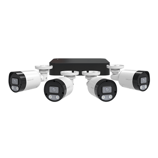 ESP RC24KB4W Rekor IP 4 Channel Full HD CCTV PoE System with 4 x Bullet Cameras 1TB White