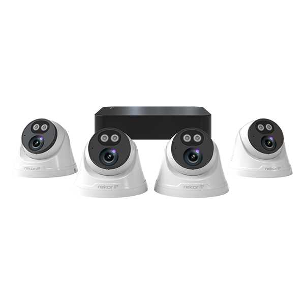 ESP RC24KD4W Rekor IP 4 Channel Full HD CCTV PoE System with 4 x Dome Cameras 1TB White