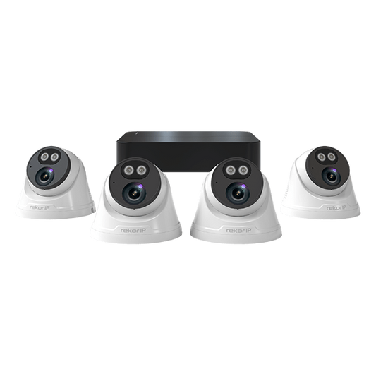 ESP RC24KD4W Rekor IP 4 Channel Full HD CCTV PoE System with 4 x Dome Cameras 1TB White