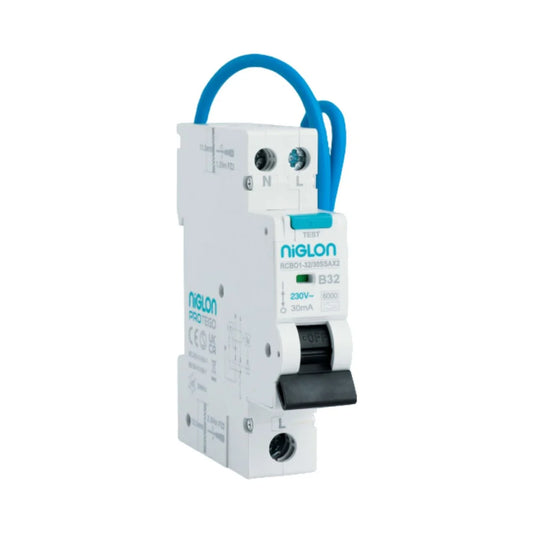 Niglon RCBO1-50/30SA2 50A SP Type B Bi-Directional SL+Solid N A Type RCBO (10KA)