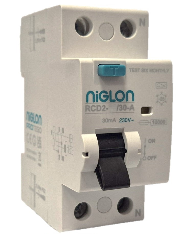 Niglon RCD2-100/30-A 100A 30MA Type A DP RCD