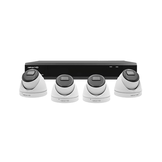 ESP RHD4KD4W2TB Rekor HD 4 Channel HD CCTV Analogue System with 4 x Dome Cameras 1TB White