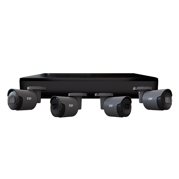 ESP RHD8KB4B4TB Rekor HD 8 Channel 2MP HD CCTV System with 4 x Bullet Cameras 4TB Black