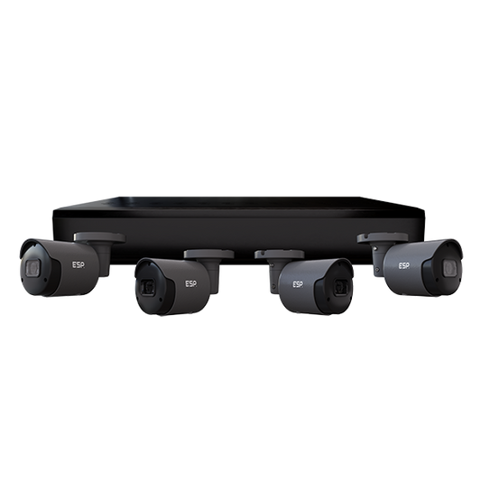 ESP RHD8KB4B4TB Rekor HD 8 Channel 2MP HD CCTV System with 4 x Bullet Cameras 4TB Black