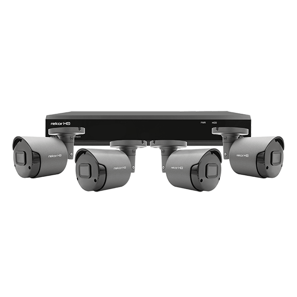 ESP RHD8KB4G Rekor HD 8 Channel 2MP HD CCTV System with 4 x Bullet Cameras 1TB Dark Grey