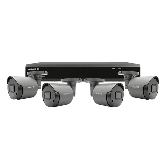 ESP RHD8KB4G4TB Rekor HD 8 Channel 2MP HD CCTV System with 4 x Bullet Cameras 4TB Dark Grey