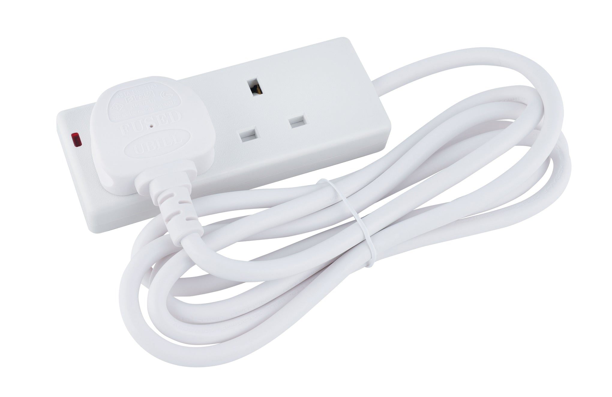 Niglon RS213/3CPW 2 Gang 3m Extension Lead White