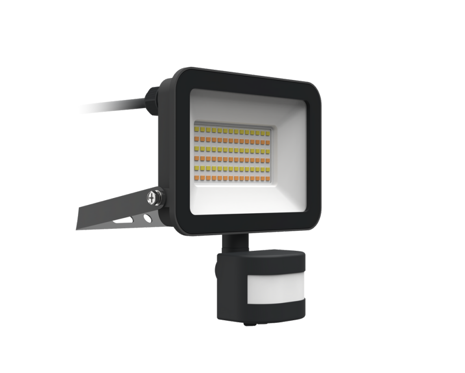 Kosnic RHI330-SCT/S Rhine III 30W CCT LED Floodlight with PIR