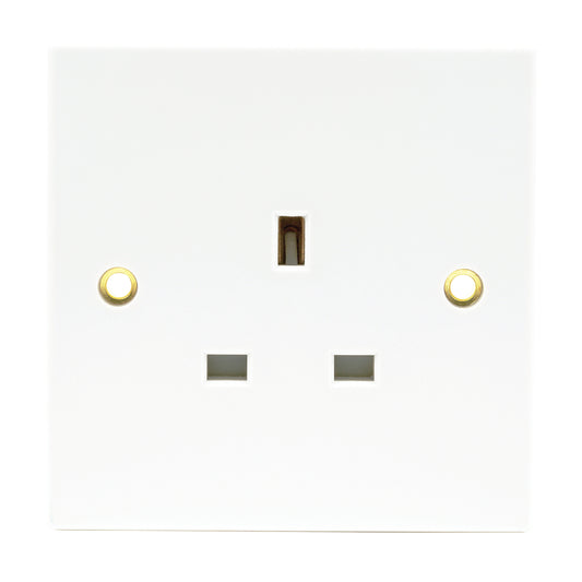 Niglon S131 1 Gang 13A Unswitched Socket White Moulded