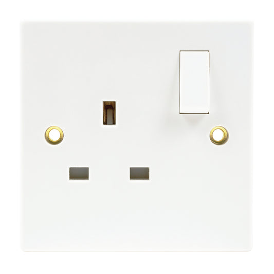 Niglon S131DPS 1 Gang 13A DP Switched Socket White Moulded