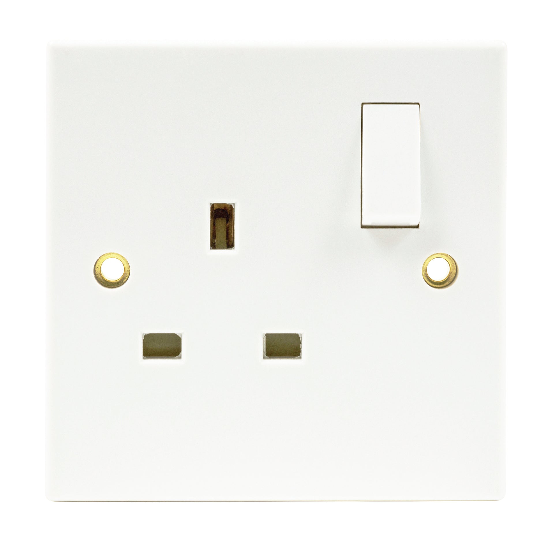 Niglon S131S 1 Gang 13A Switched Socket White Moulded