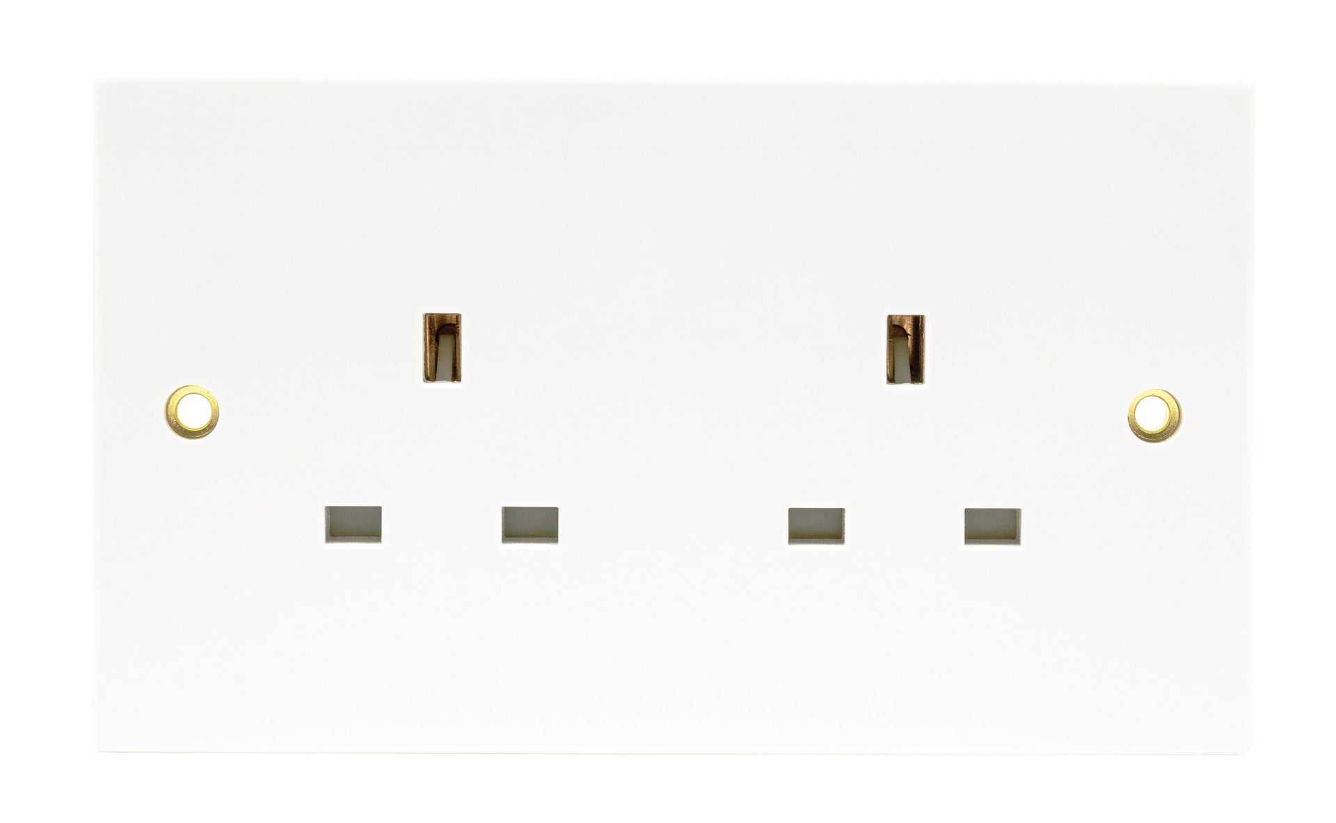 Niglon S132 2 Gang 13A Unswitched Socket White Moulded