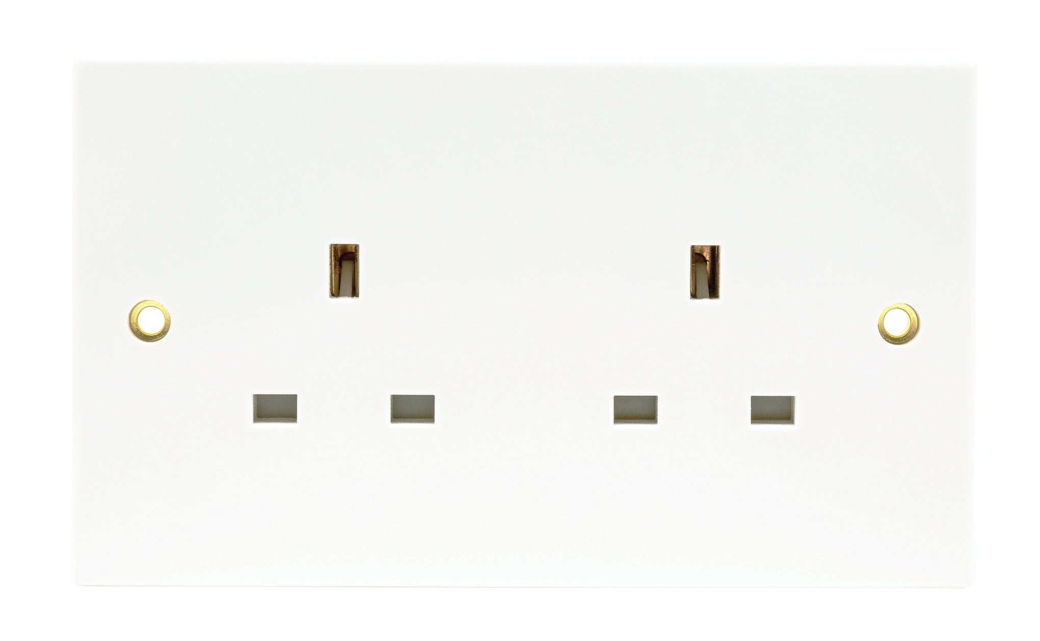 Niglon S132 2 Gang 13A Unswitched Socket White Moulded