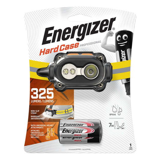 Energizer HC325 325LM Hardcase LED Headlight Rugged + 3 x AA Batteries