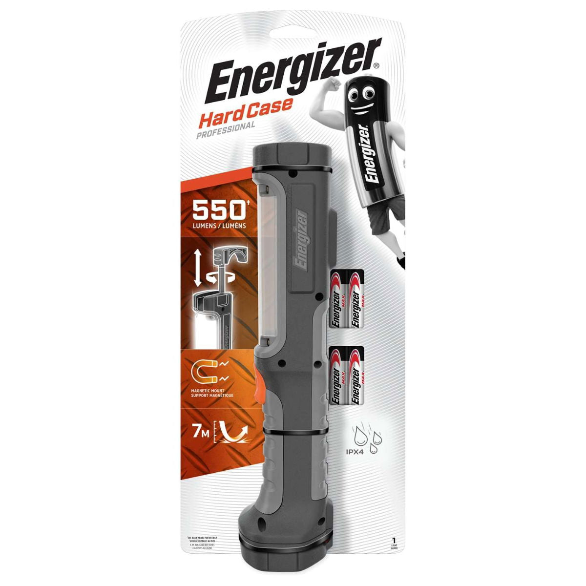 Energizer HCP550 550LM Hardcase Pro LED Worklight + 4 x AA Batteries