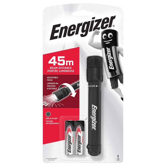 Energizer FOCUS 50LM Focus LED Torch +  2 x AA Batteries
