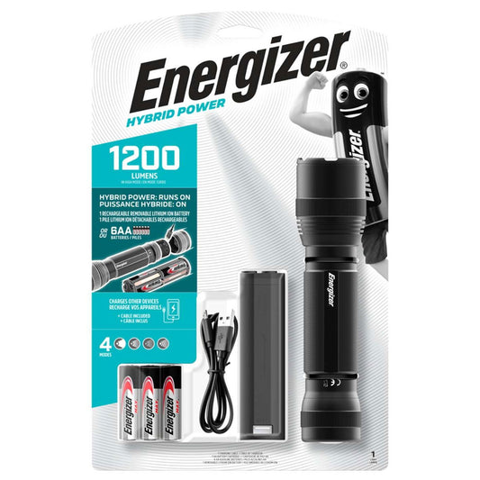 Energizer HYBRID1200 1200LM Hybrid Tactical LED Torch Light Aircraft Grade Aluminum