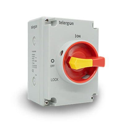 Switchtec S3-01253P4EP Telergon S3 125A 3P Enclosed Switch Disconnector Grey IP66