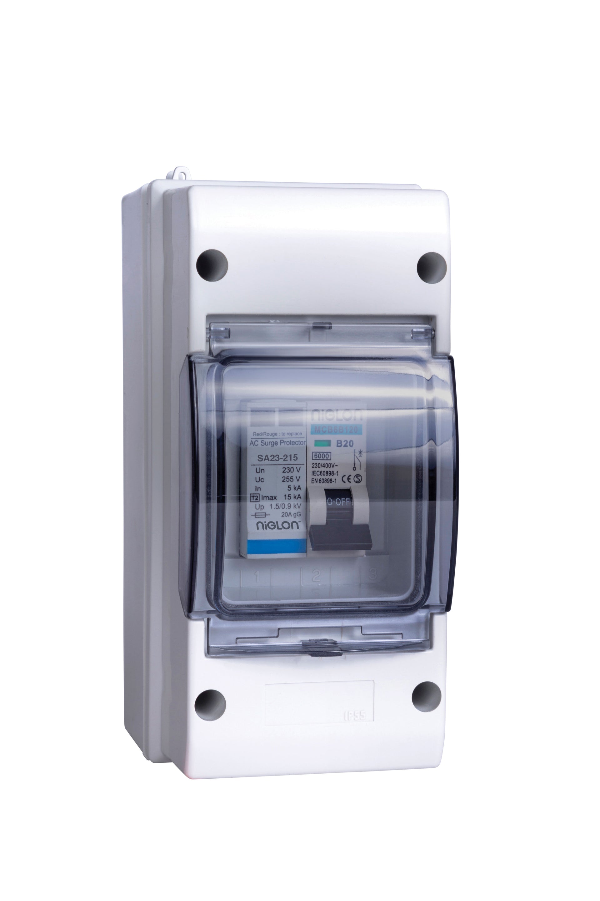 Niglon SAE3-23-215A 3 Module 1P+N Enclosed Surge Protection Device IP55