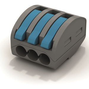 Wiska SBOX3/100 32A 3-Pole Terminals Lever Connectors Grey/Blue (100)