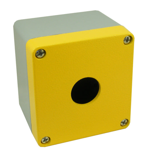 Switchtec SCL-JHFB-A1PY SCL 1 Hole Yellow Metal Pushbutton Station IP65