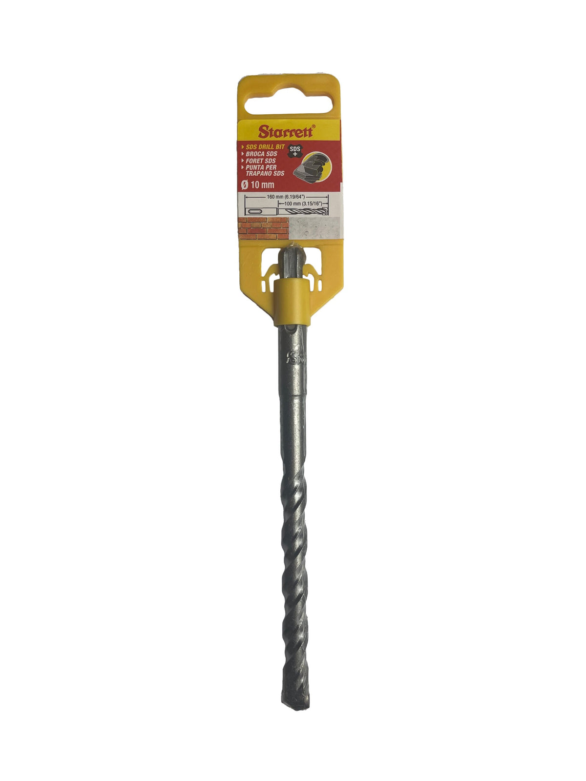 Starrett KBPS10B 10 x 160mm SDS Plus 2 Point Drill Bit