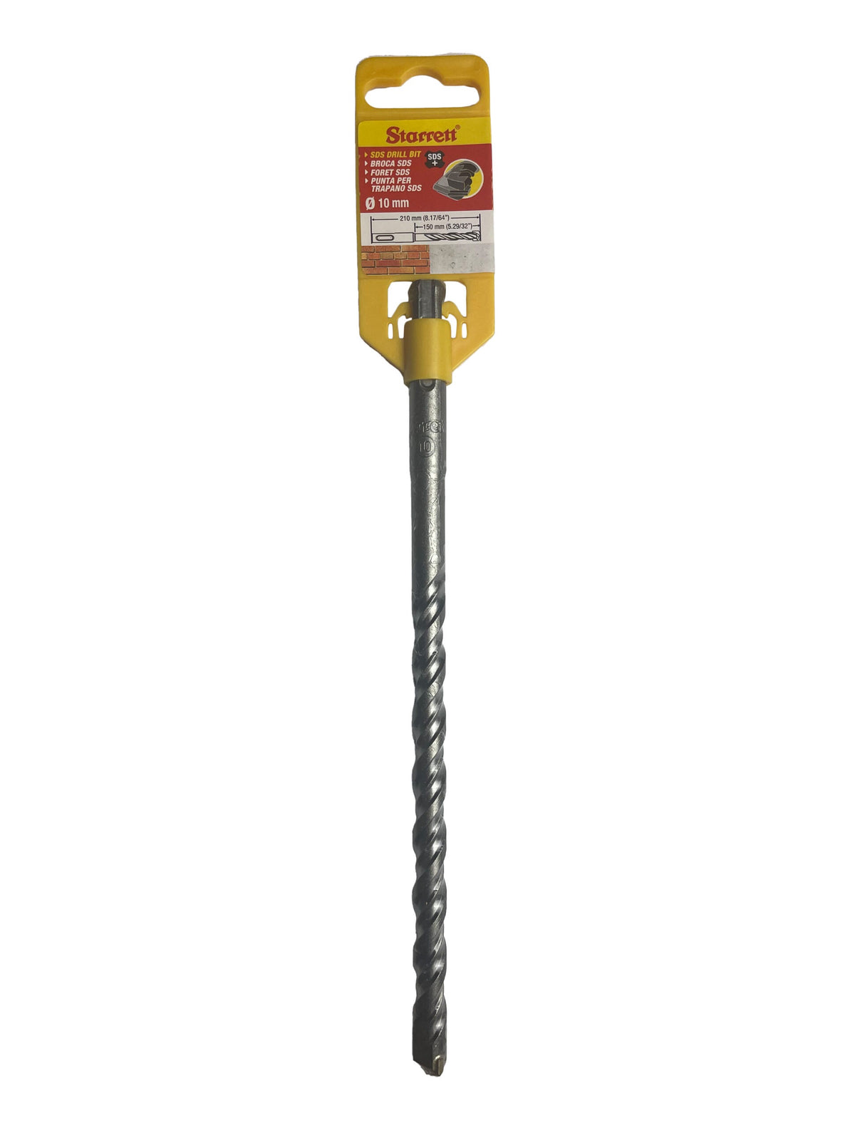 Starrett KBPS10C 10 x 210mm SDS Plus 2 Point Drill Bit
