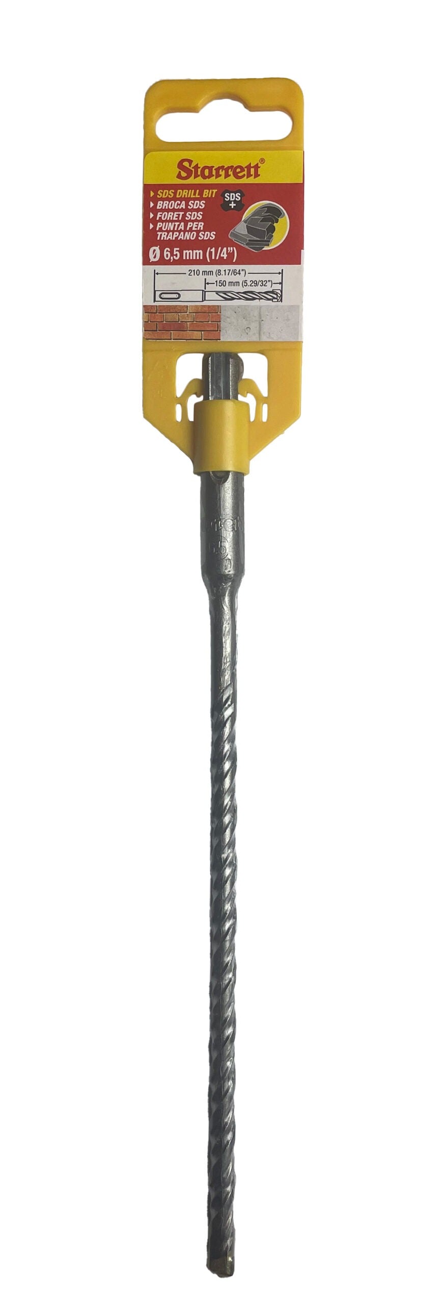 Starrett KBPS065C 6.5 x 210mm SDS Plus 2 Point Drill Bit