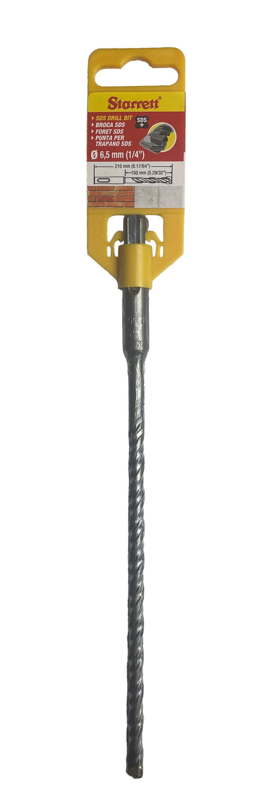 Starrett KBPS065C 6.5 x 210mm SDS Plus 2 Point Drill Bit