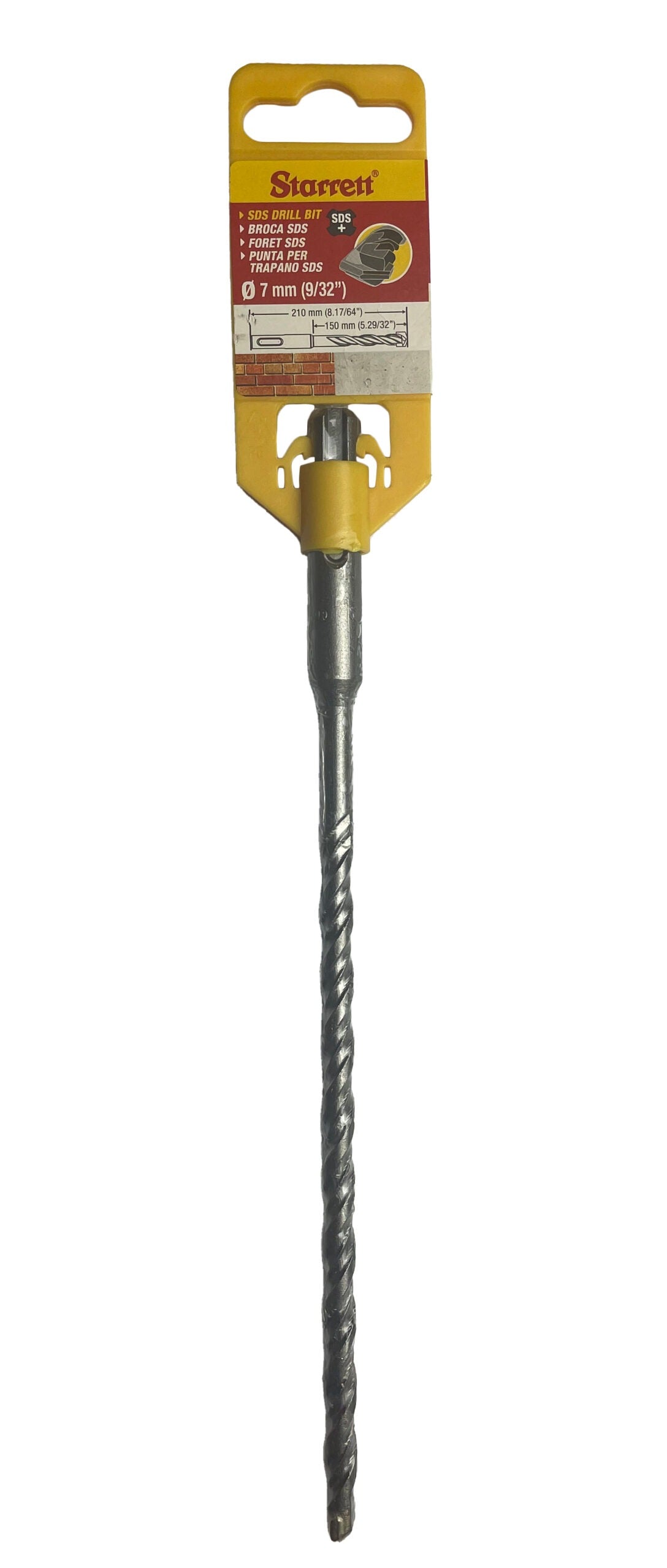 Starrett KBPS07C 7 x 210mm SDS Plus 2 Point Drill Bit